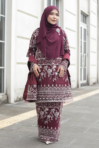 MELATI KURUNG Burgundy